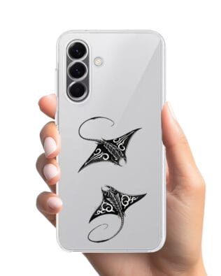 Etui do Samsung Galaxy A57 przeźroczyste, silikonowe Flexi, Summer Patterns, diabeł morski