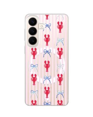Etui do Samsung Galaxy S26 Plus z MagSafe przeźroczyste, silikonowe Flexi, krab i kokardki