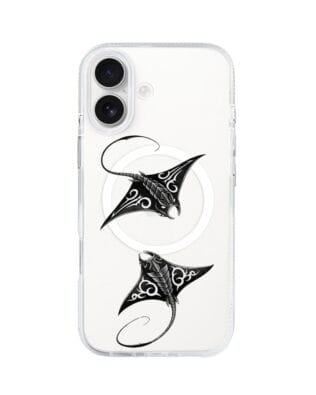 Etui do iPhone 17 z MagSafe przeźroczyste, silikonowe Flexi, Summer Patterns, diabeł morski