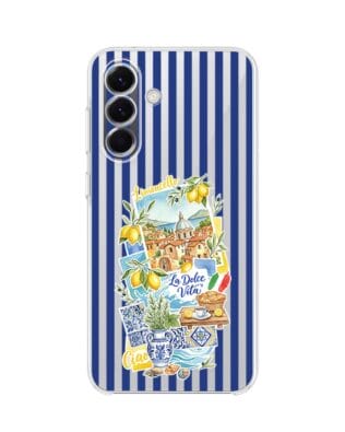 Etui do Samsung Galaxy A57 przeźroczyste, silikonowe Flexi, Italian Summer, Limoncello