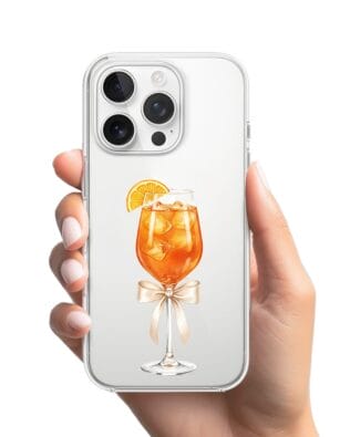 Etui do iPhone 13 Pro Max przeźroczyste, silikonowe Flexi, Paradise, Aperol Spritz