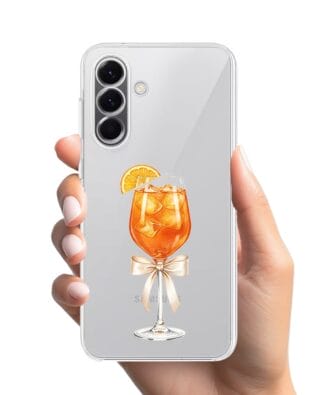 Etui do Samsung Galaxy A57 przeźroczyste, silikonowe Flexi, Paradise, Aperol Spritz