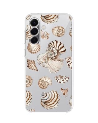 Etui do Samsung Galaxy A57 przeźroczyste, silikonowe Flexi, Summer Patterns, ozdobne muszle