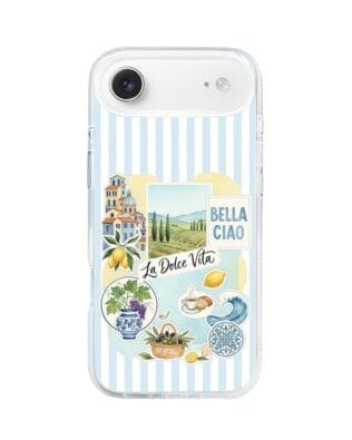 Etui do iPhone Air z MagSafe przeźroczyste, silikonowe Flexi, Italian Summer, La Dolce Vita