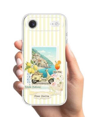 Etui do iPhone Air przeźroczyste, silikonowe Flexi, Italian Summer, Ciao Italia
