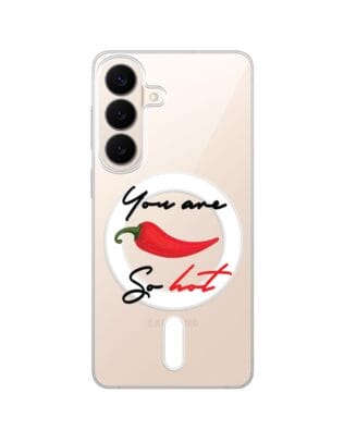 Etui do Samsung Galaxy S26 Plus z MagSafe przeźroczyste, silikonowe Flexi, papryczka chilli