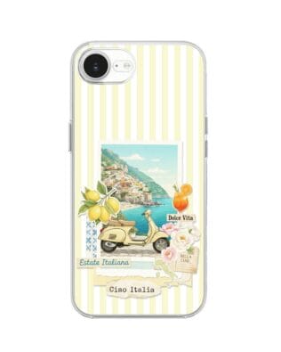 Etui do iPhone 17e z MagSafe przeźroczyste, silikonowe Flexi, Italian Summer, Ciao Italia