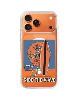 Etui do iPhone 17 Pro Max z MagSafe przeźroczyste, silikonowe Flexi, Summer Patterns, Ride the wave