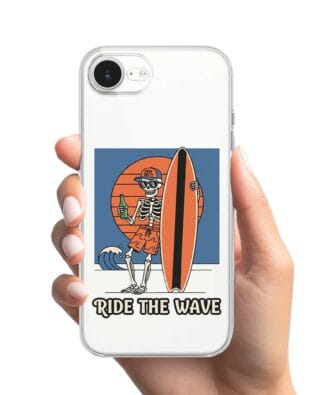 Etui do iPhone 17e przeźroczyste, silikonowe Flexi, Summer Patterns, Ride the wave