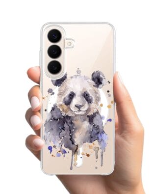 Etui do Samsung Galaxy S26 Plus z MagSafe przeźroczyste, silikonowe Flexi, Akwarelowe Zoo, Panda