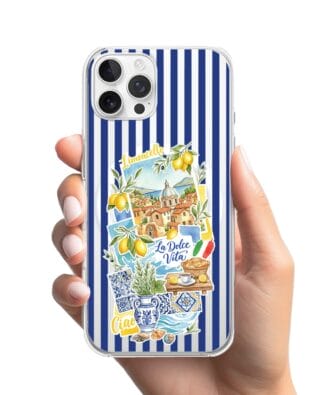 Etui do iPhone 12 Pro Max z MagSafe przeźroczyste, silikonowe Flexi, Italian Summer, Limoncello