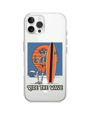 Etui do iPhone 12 Pro z MagSafe przeźroczyste, silikonowe Flexi, Summer Patterns, Ride the wave