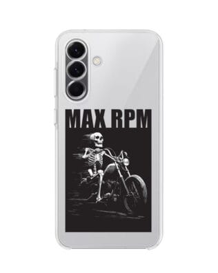 Etui do Samsung Galaxy A57 przeźroczyste, silikonowe Flexi, Bikers, Ghost Rider