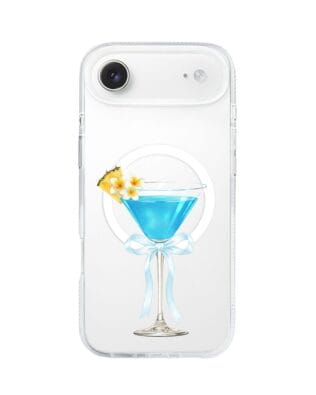 Etui do iPhone Air z MagSafe przeźroczyste, silikonowe Flexi, Paradise, Blue Hawaii