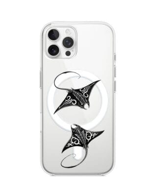 Etui do iPhone 12 Pro Max z MagSafe przeźroczyste, silikonowe Flexi, Summer Patterns, diabeł morski