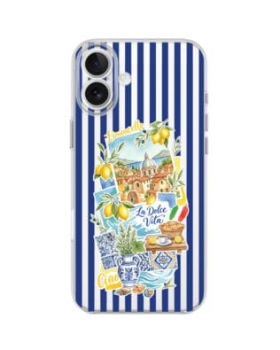 Etui do iPhone 17 przeźroczyste, silikonowe Flexi, Italian Summer, Limoncello