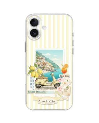 Etui do iPhone 17 przeźroczyste, silikonowe Flexi, Italian Summer, Ciao Italia
