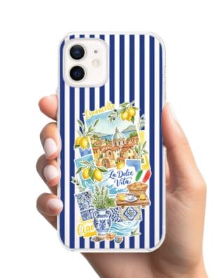 Etui do iPhone 12 Mini przeźroczyste, silikonowe Flexi, Italian Summer, Limoncello