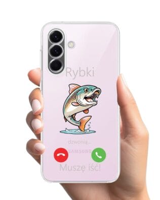 Etui do Samsung Galaxy A57 przeźroczyste, silikonowe Flexi, rybki dzwonią
