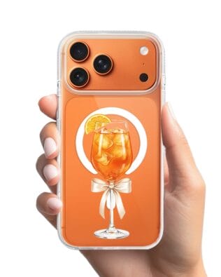 Etui do iPhone 17 Pro z MagSafe przeźroczyste, silikonowe Flexi, Paradise, Aperol Spritz