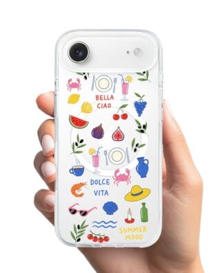 Etui do iPhone Air z MagSafe przeźroczyste, silikonowe Flexi, Italian Summer, kolorowe wakacje
