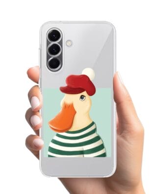 Etui do Samsung Galaxy A57 przeźroczyste, silikonowe Flexi, kaczuszka