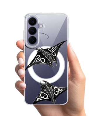 Etui do Samsung Galaxy S26 Plus z MagSafe przeźroczyste, silikonowe Flexi, Summer Patterns, diabeł morski