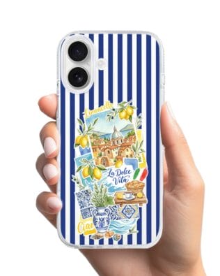 Etui do iPhone 16 z MagSafe przeźroczyste, silikonowe Flexi, Italian Summer, Limoncello
