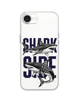 Etui do iPhone 17e z MagSafe przeźroczyste, silikonowe Flexi, Summer Patterns, Shark side