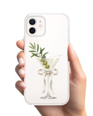 Etui do iPhone 12 przeźroczyste, silikonowe Flexi, Paradise, Dry Martini