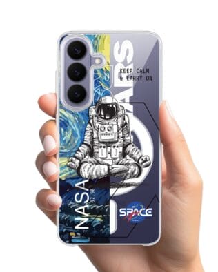 Etui do Samsung Galaxy S26 Plus z MagSafe przeźroczyste, silikonowe Flexi, Keep Calm in Cosmos
