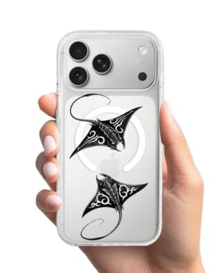 Etui do iPhone 17 Pro z MagSafe przeźroczyste, silikonowe Flexi, Summer Patterns, diabeł morski