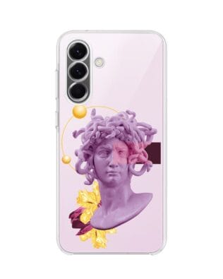 Etui do Samsung Galaxy A57 przeźroczyste, silikonowe Flexi, antyczna figura, meduza