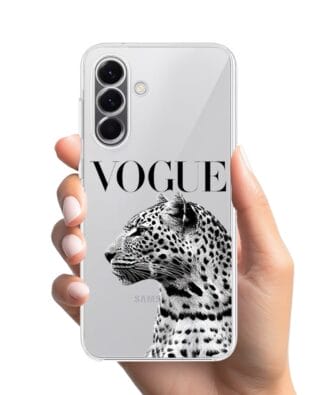 Etui do Samsung Galaxy A57 przeźroczyste, silikonowe Flexi, Positive Vibes, Tygrys Vogue