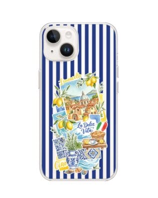 Etui do iPhone 13 Mini przeźroczyste, silikonowe Flexi, Italian Summer, Limoncello
