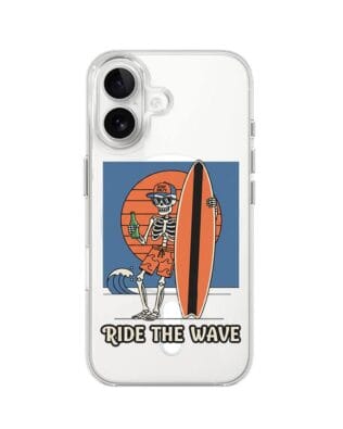 Etui do iPhone 16 Plus z MagSafe przeźroczyste, silikonowe Flexi, Summer Patterns, Ride the wave