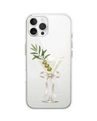 Etui do iPhone 12 Pro Max przeźroczyste, silikonowe Flexi, Paradise, Dry Martini