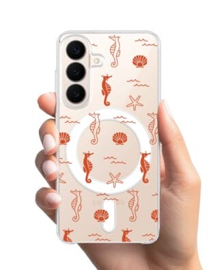Etui do Samsung Galaxy S26 Plus z MagSafe przeźroczyste, silikonowe Flexi, wakacyjne wzory