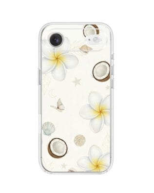 Etui do iPhone Air przeźroczyste, silikonowe Flexi, Summer Patterns, hawajskie kokosy