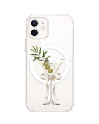 Etui do iPhone 12 Mini z MagSafe przeźroczyste, silikonowe Flexi, Paradise, Dry Martini
