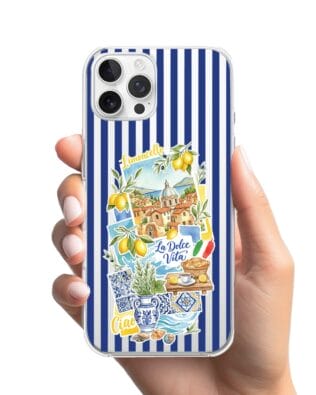 Etui do iPhone 12 Pro Max przeźroczyste, silikonowe Flexi, Italian Summer, Limoncello