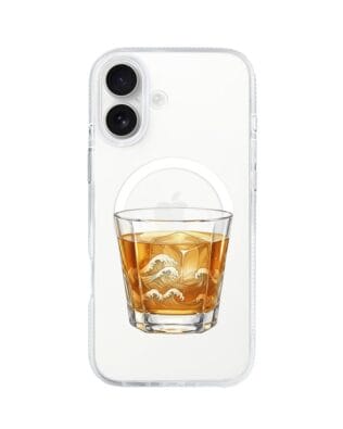 Etui do iPhone 16 z MagSafe przeźroczyste, silikonowe Flexi, Paradise, Whiskey on the rocks