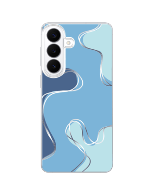 Etui do Samsung Galaxy S26 z MagSafe przeźroczyste, silikonowe Flexi, niebieskie odcienie