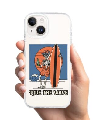 Etui do iPhone 13 z MagSafe przeźroczyste, silikonowe Flexi, Summer Patterns, Ride the wave