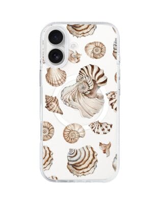Etui do iPhone 17 z MagSafe przeźroczyste, silikonowe Flexi, Summer Patterns, ozdobne muszle
