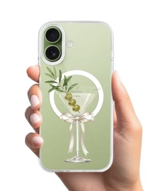 Etui do iPhone 17 z MagSafe przeźroczyste, silikonowe Flexi, Paradise, Dry Martini