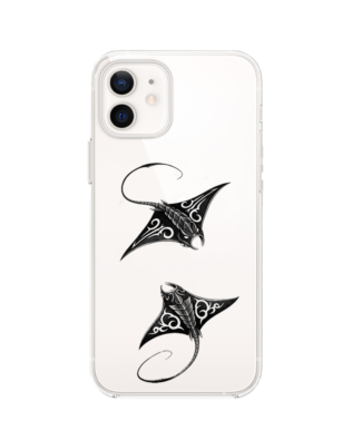 Etui do iPhone 12 Mini przeźroczyste, silikonowe Flexi, Summer Patterns, diabeł morski