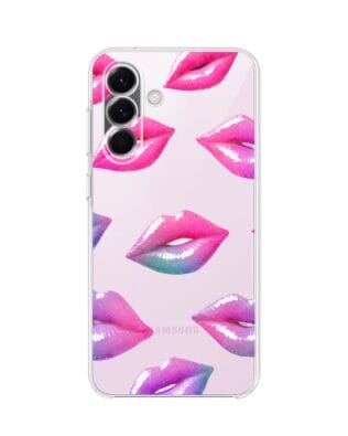 Etui do Samsung Galaxy A57 przeźroczyste, silikonowe Flexi, hologramowe usta