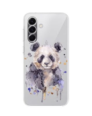 Etui do Samsung Galaxy A57 przeźroczyste, silikonowe Flexi, Akwarelowe Zoo, Panda