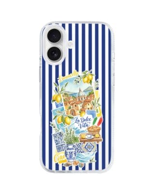 Etui do iPhone 16 z MagSafe przeźroczyste, silikonowe Flexi, Italian Summer, Limoncello